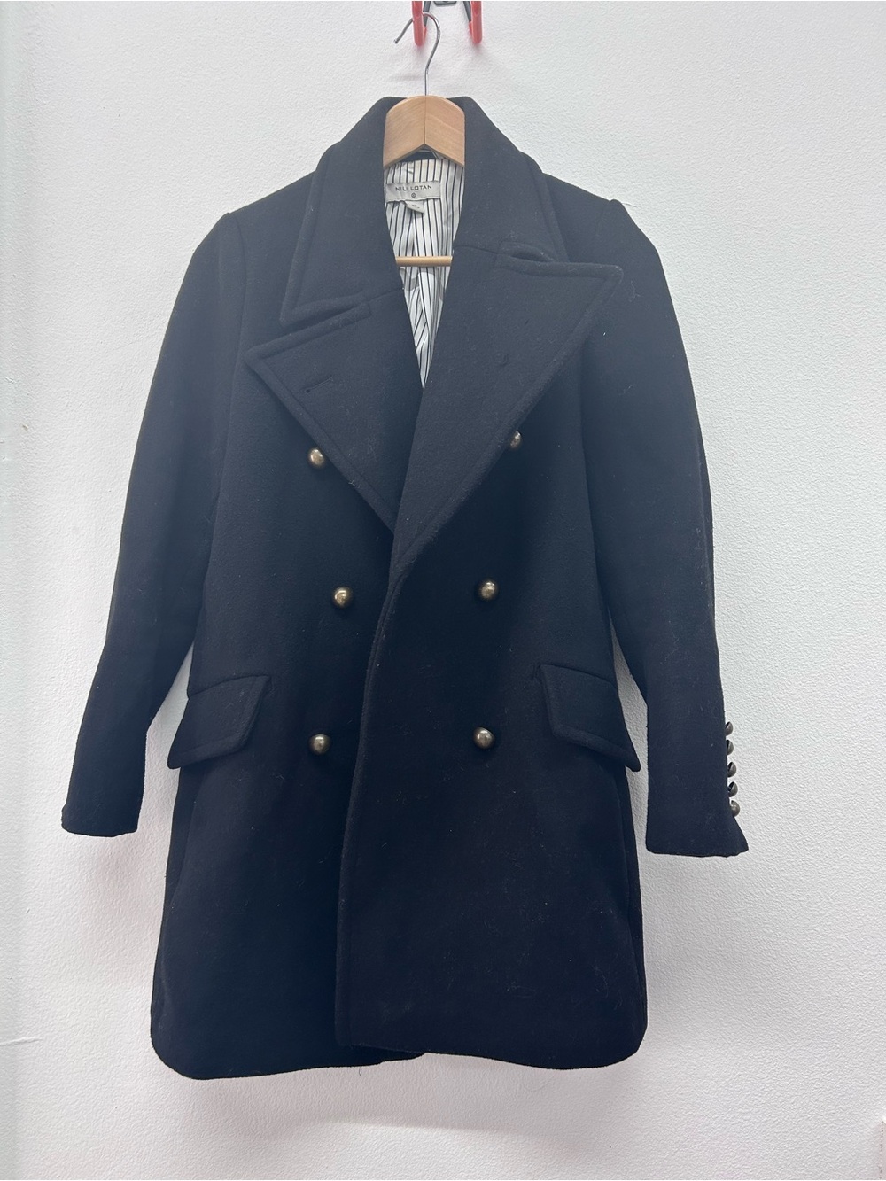 Nili Lotan x Target Women’s Wool Coat Double Breasted Black XS